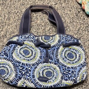 Vera Bradley Blue and Yellow Patterned Shoulder Bag